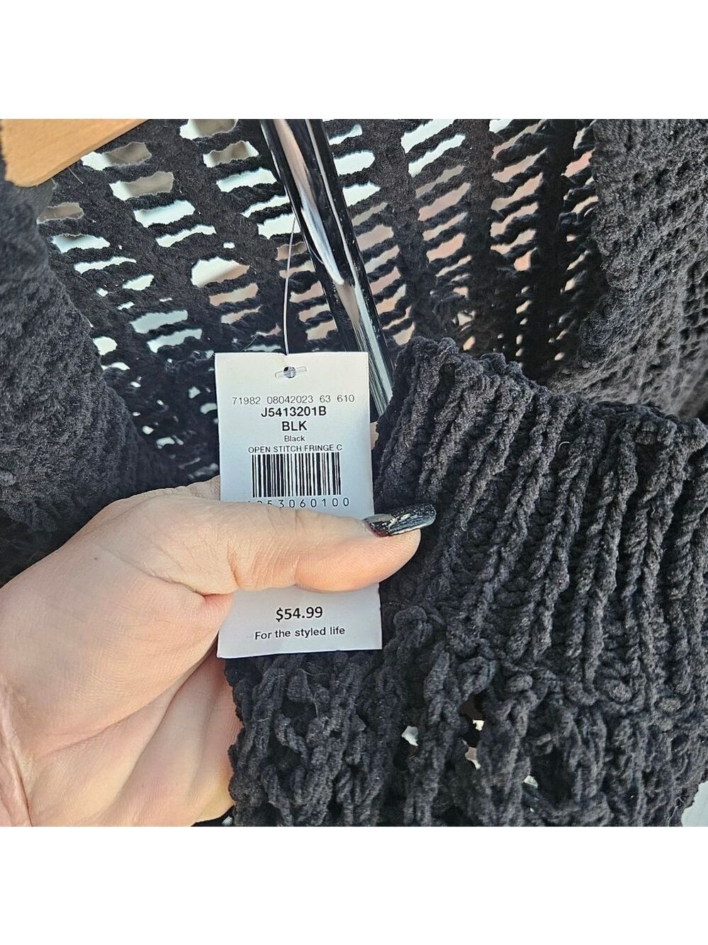 PEACH LOVE CALIFORNIA BUCKLE FRINGE FLYAWAY CARDIGAN NWT MSRP $55 Plush STYLE - Picture 7 of 16